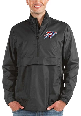 Antigua Oklahoma City Thunder Mens Black Torrent Pullover Jackets