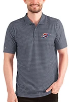 Antigua Oklahoma City Thunder Mens Navy Blue Esteem Short Sleeve Polo