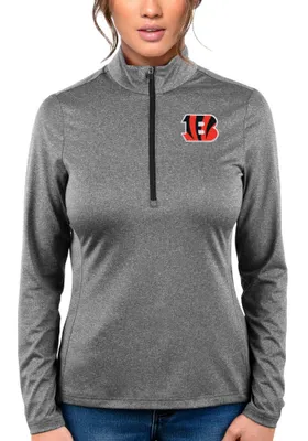 Antigua Cincinnati Bengals Womens Rally 2 Qtr Zip Pullover