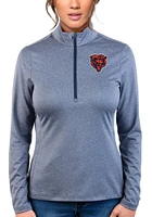 Antigua Chicago Bears Womens Navy Blue Rally 2 Qtr Zip Pullover