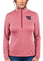 Antigua Dayton Womens Red Heather Rally 2 1/4 Zip Pullover