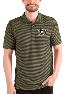 Antigua Pittsburgh Penguins Mens Black Esteem Short Sleeve Polo