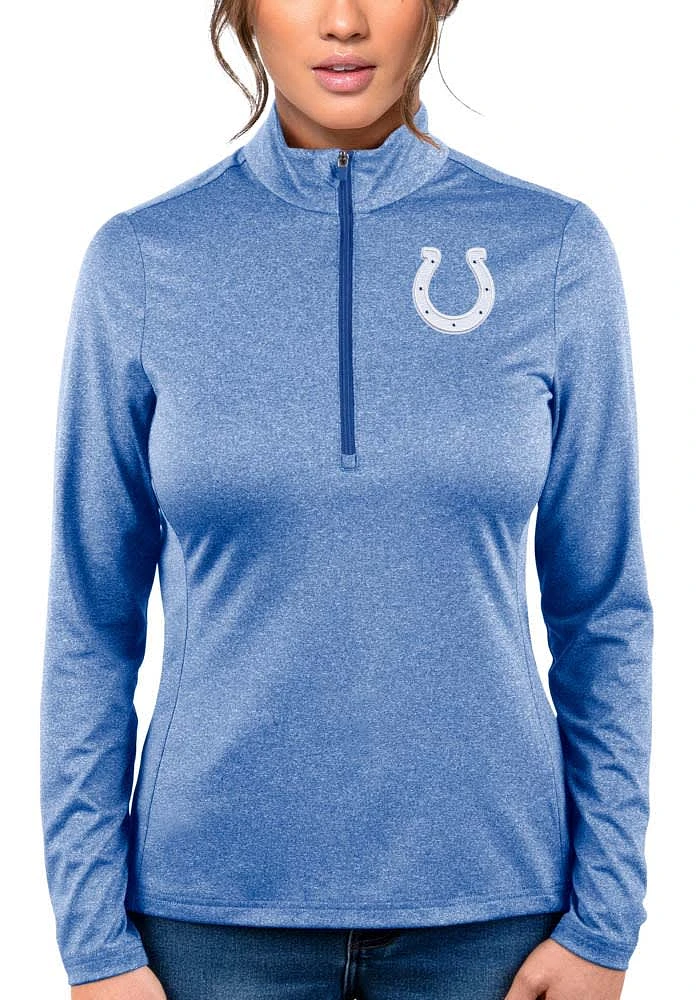 Antigua Indianapolis Colts Womens Blue Rally 2 Qtr Zip Pullover