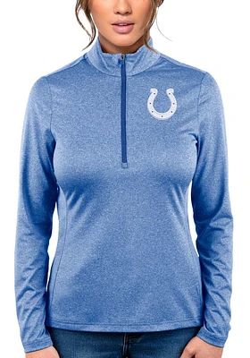 Antigua Indianapolis Colts Womens Blue Rally 2 Qtr Zip Pullover