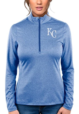 Antigua Kansas City Royals Womens Blue Rally 2 Qtr Zip Pullover