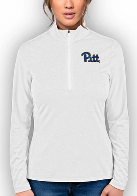 Antigua Pitt Panthers Womens Heather Rally 2 Qtr Zip Pullover