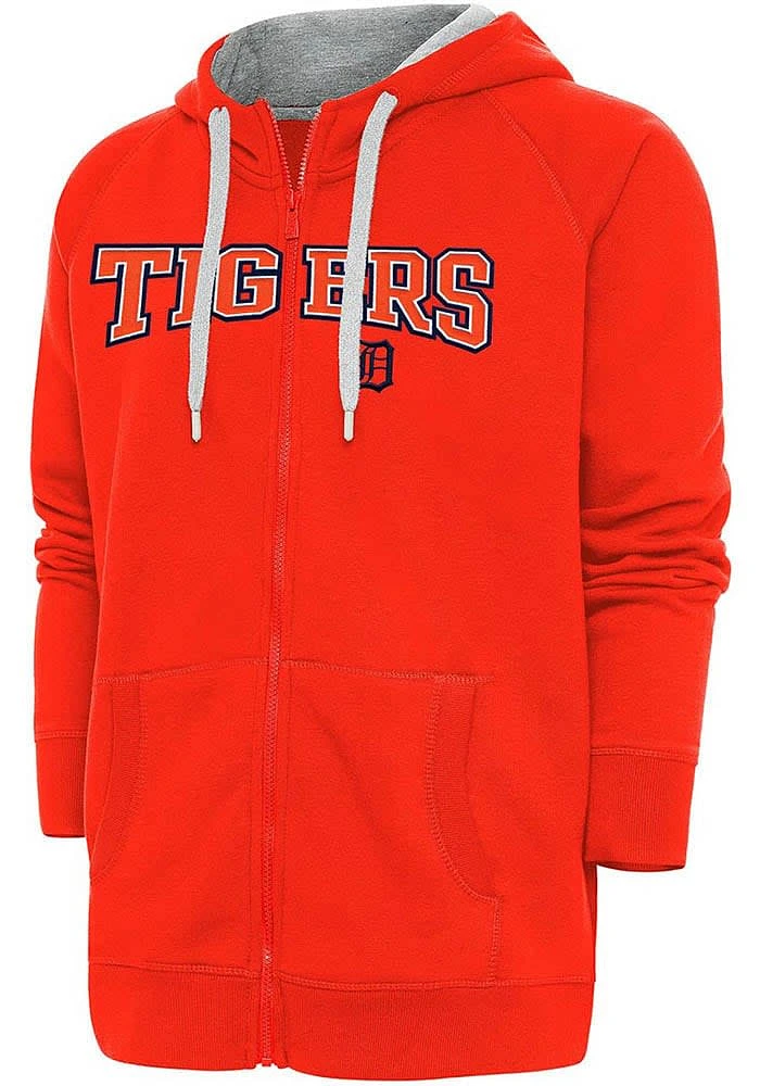 Antigua Detroit Tigers Mens Victory Long Sleeve Full Zip Jacket