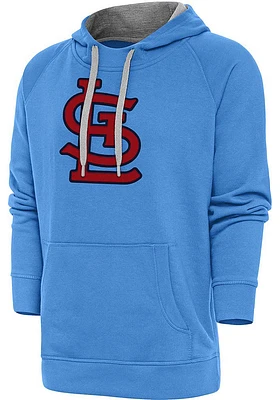 Antigua St Louis Cardinals Mens Light Blue Victory Pullover Hood Long Sleeve Hoodie