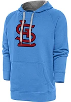 Antigua St Louis Cardinals Mens Light Blue Victory Pullover Hood Long Sleeve Hoodie