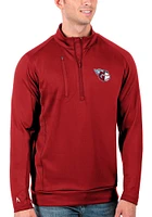 Antigua Cleveland Guardians Mens Red Generation Qzip Long Sleeve Qtr Zip Pullover