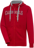 Antigua St Louis Cardinals Mens Red Victory Wordmark Long Sleeve Full Zip Jacket