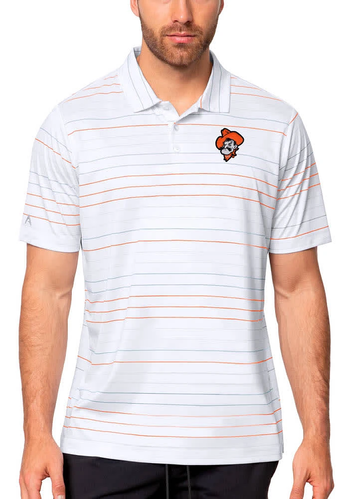 Antigua Oklahoma State Cowboys Mens White Ryder Short Sleeve Polo