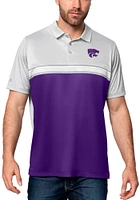 Antigua K-State Wildcats Mens Purple Answer Short Sleeve Polo