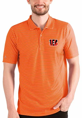 Antigua Cincinnati Bengals Mens Orange Esteem Series Short Sleeve Polo