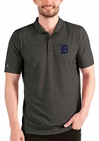 Antigua Detroit Tigers Mens Black Esteem Short Sleeve Polo