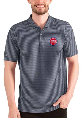 Antigua Detroit Pistons Mens Blue Esteem Short Sleeve Polo