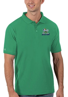 Antigua Notre Dame Fighting Irish Mens Legacy Pique Short Sleeve Polo