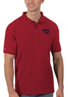 Antigua Dayton Flyers Mens Red Legacy Short Sleeve Polo