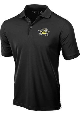 Antigua Northern Kentucky Norse Mens Black Legacy Short Sleeve Polo