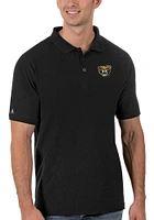 Antigua Oakland University Golden Grizzlies Mens Black Legacy Short Sleeve Polo