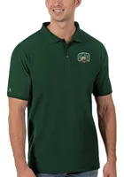 Antigua Ohio Bobcats Mens Green Legacy Short Sleeve Polo