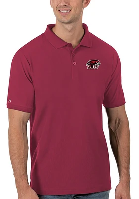 Antigua Saint Josephs Hawks Mens Crimson Legacy Short Sleeve Polo