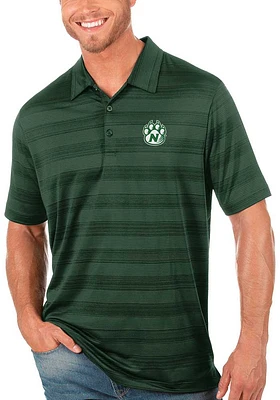 Antigua Northwest Missouri State Bearcats Mens Green Compass Tonal Stripe Short Sleeve Polo