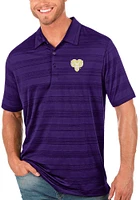 Antigua West Chester Golden Rams Mens Purple Compass Tonal Stripe Short Sleeve Polo