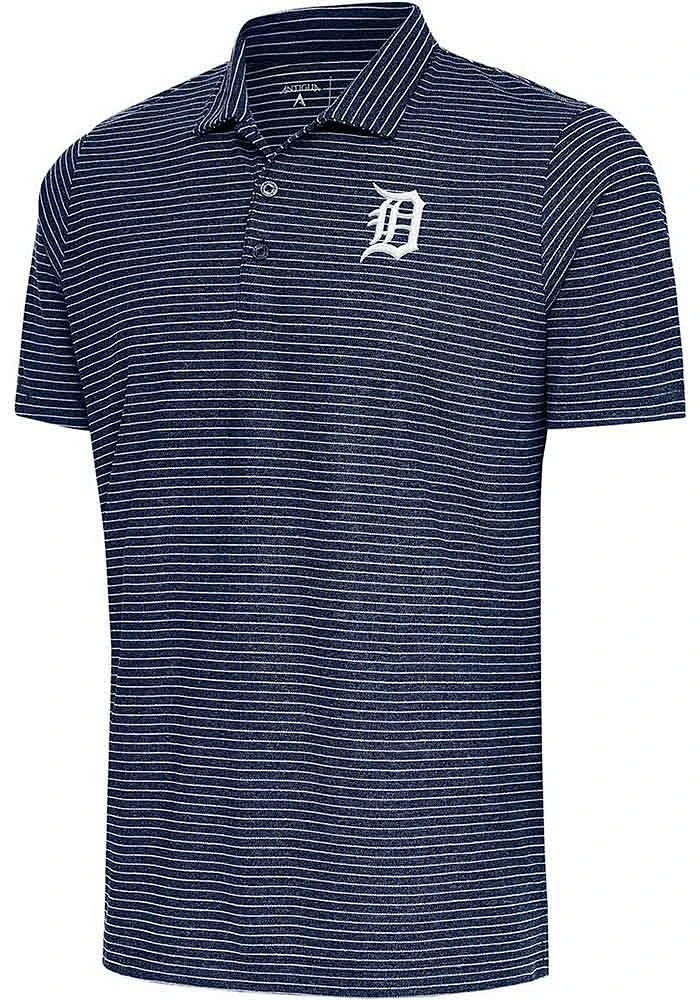 Antigua Detroit Tigers Mens Navy Blue Esteem Short Sleeve Polo
