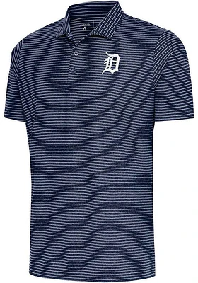Antigua Detroit Tigers Mens Navy Blue Esteem Short Sleeve Polo