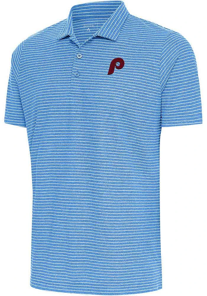 Antigua Philadelphia Phillies Mens Light Blue Esteem Short Sleeve Polo