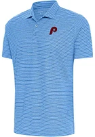 Antigua Philadelphia Phillies Mens Light Blue Esteem Short Sleeve Polo