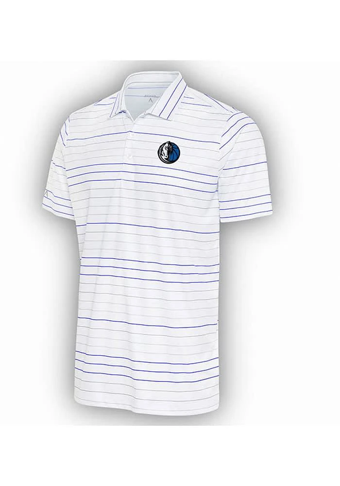 Antigua Dallas Mavericks Mens White Ryder Short Sleeve Polo