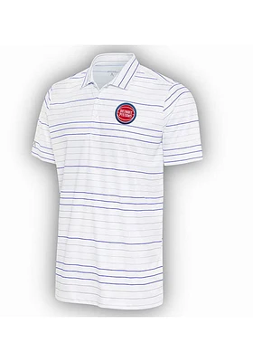 Antigua Detroit Pistons Mens White Ryder Short Sleeve Polo