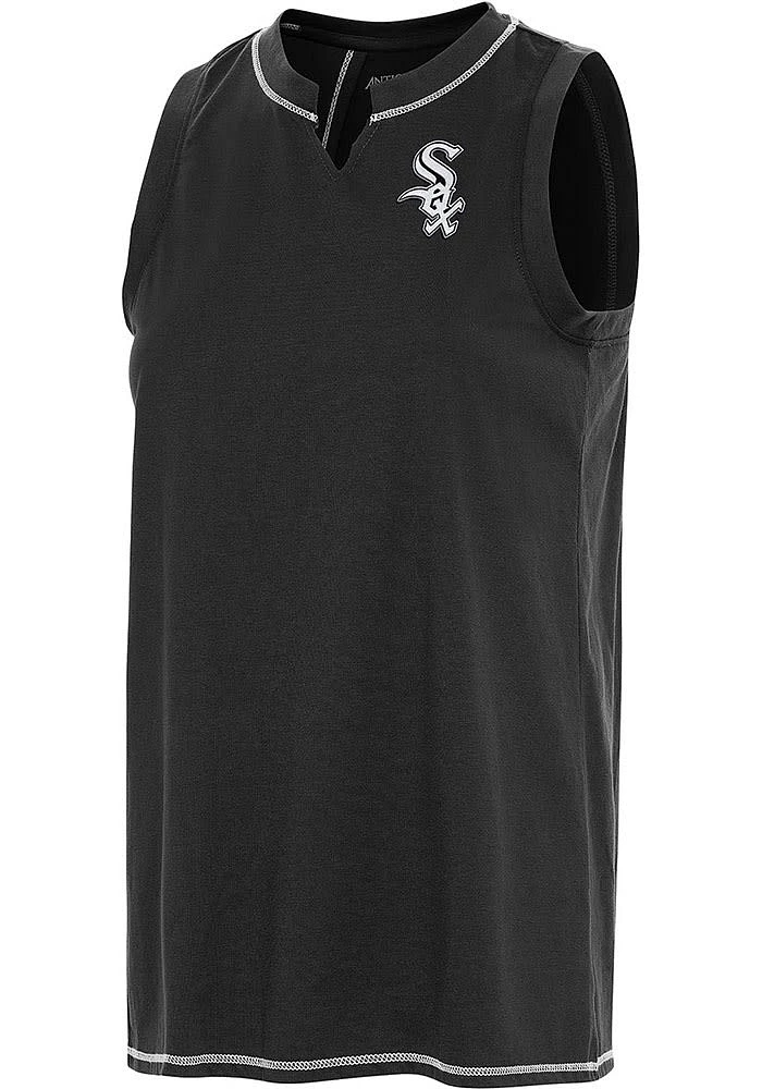 Antigua Chicago White Sox Womens Black Establishment Tank Top