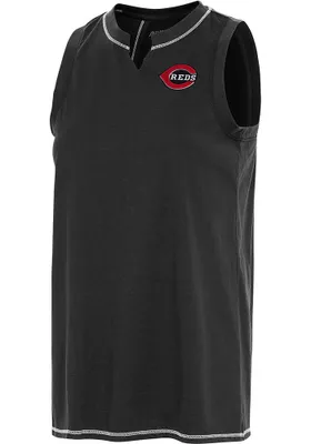 Antigua Cincinnati Reds Womens Black Establishment Tank Top