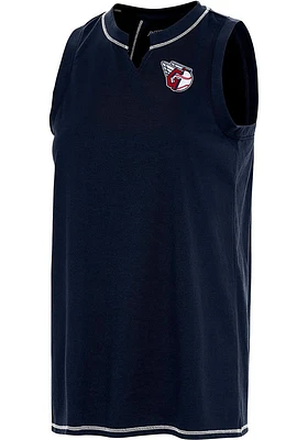 Antigua Cleveland Guardians Womens Navy Blue Establishment Tank Top