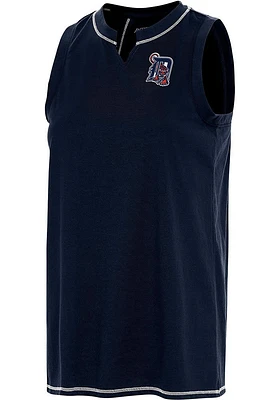 Antigua Detroit Tigers Womens Navy Blue Establishment Tank Top