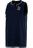 Antigua Detroit Tigers Womens Navy Blue Establishment Tank Top