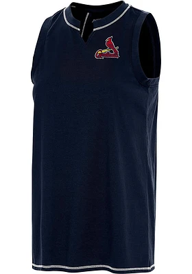 Antigua St Louis Cardinals Womens Navy Blue Establishment Tank Top