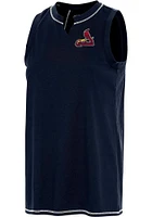 Antigua St Louis Cardinals Womens Navy Blue Establishment Tank Top