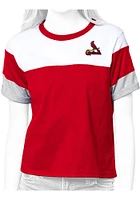 Antigua St Louis Cardinals Womens Red Flip Short Sleeve T-Shirt