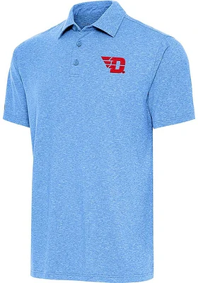 Antigua Dayton Flyers Mens Light Blue Par Three Short Sleeve Polo