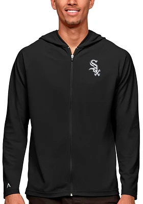 Antigua Chicago White Sox Mens Black Legacy Long Sleeve Zip