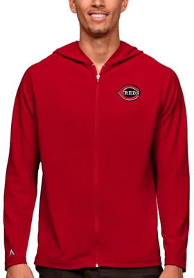 Antigua Cincinnati Reds Mens Red Legacy Long Sleeve Zip