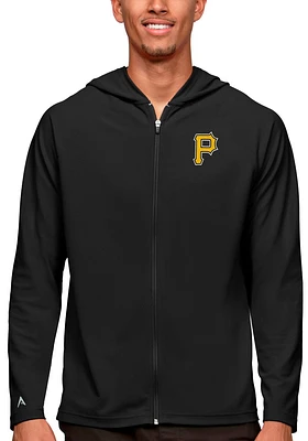 Antigua Pittsburgh Pirates Mens Black Legacy Long Sleeve Zip