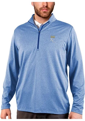 Antigua Kansas City Royals Mens Rally 2.0 Long Sleeve Qtr Zip Pullover