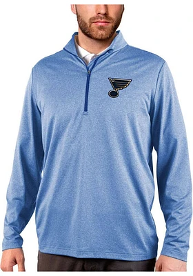 Antigua St Louis Blues Mens Rally 2.0 Long Sleeve Qtr Zip Pullover