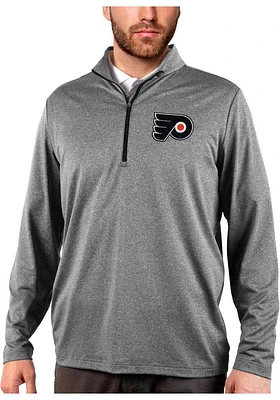 Antigua Philadelphia Flyers Mens Rally 2.0 Long Sleeve Qtr Zip Pullover