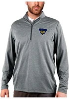 Antigua Chicago Cubs Mens Charcoal Rally 2.0 Long Sleeve Qtr Zip Pullover
